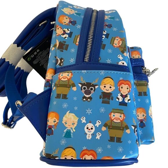 Loungefly x Disney Frozen Chibi Print Mini Backpack NWT - Picture 5 of 15
